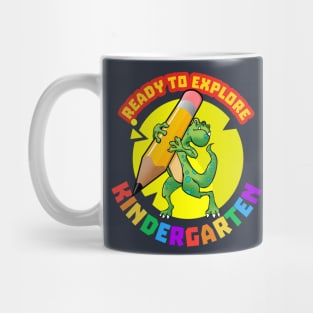 Ready to explore Kindergarten | Cartoon Dinosaur Mug